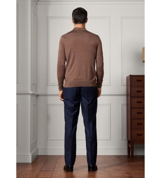Hackett London Polo marron Sr Merino