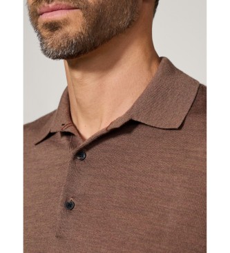 Hackett London Polo marron Sr Merino