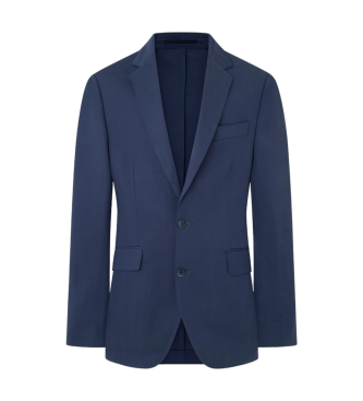 Hackett London Blazer in cotone stretch blu