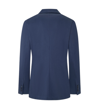 Hackett London Blazer in cotone stretch blu