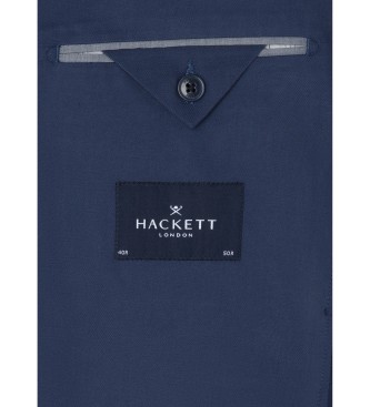 Hackett London Blazer in cotone stretch blu