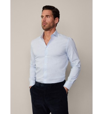 Hackett London Multi Stripe Stretch Shirt white