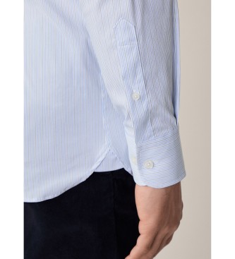 Hackett London Chemise stretch  rayures multiples, blanc