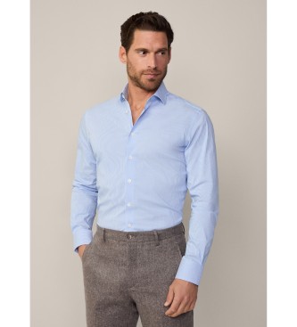 Hackett London Camicia a righe elasticizzate blu