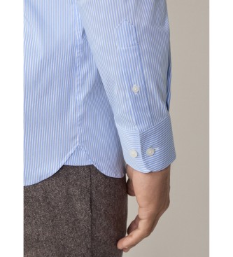 Hackett London Camicia a righe elasticizzate blu