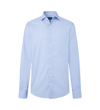 Hackett London Camicia a righe elasticizzate blu