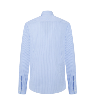 Hackett London Camicia a righe elasticizzate blu