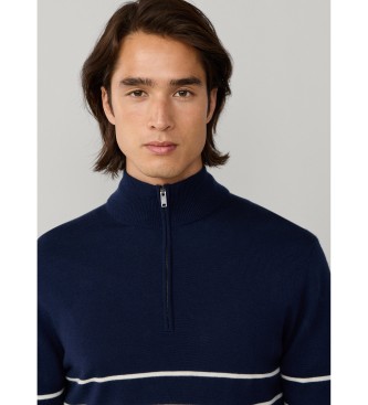 Hackett London Maglia a righe blu navy