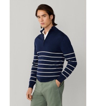 Hackett London Maglia a righe blu navy