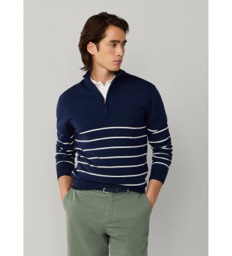 Hackett London Maglia a righe blu navy