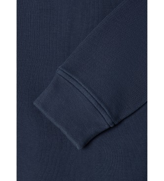 Hackett London Navy blue Rib Jersey Hdy hoodie