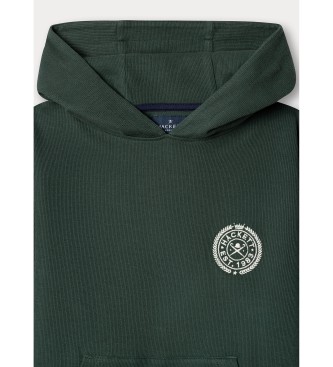 Hackett London Green Rib hoodie