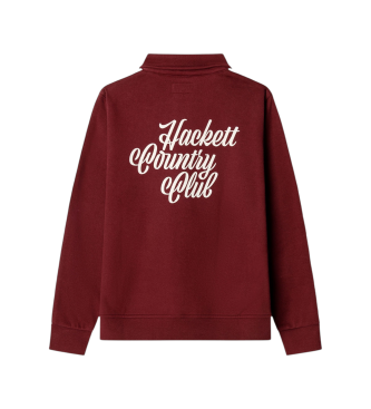 Hackett London Burgundy H Logo Sweatshirt