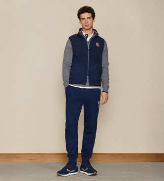 Hackett London colete de pelúcia teddy lrc marinho