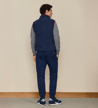 Hackett London colete de pelúcia teddy lrc marinho
