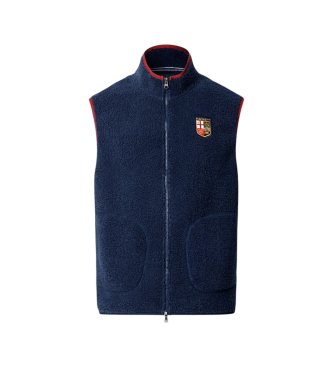 Hackett London colete de pelúcia teddy lrc marinho