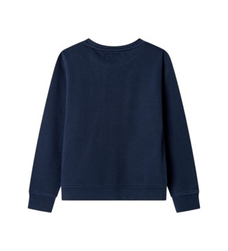 Hackett London Moletom Sports Logo Crew marinho