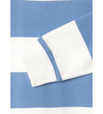 Hackett London Sudadera Striped H Logo azul