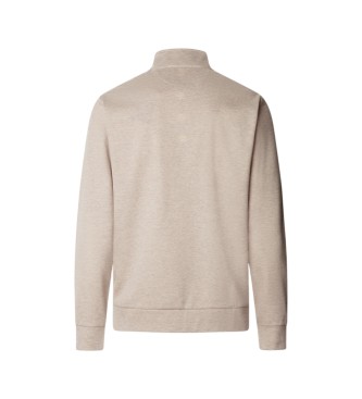 Hackett London Beige sweatshirt i twilljacquard