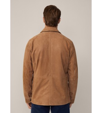 Hackett London Sude veldjas camel bruin