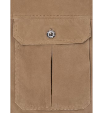 Hackett London Lederweste Pkt braun