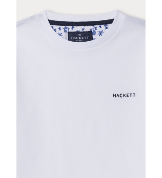 Hackett London Maglietta Swim Trim Island bianca