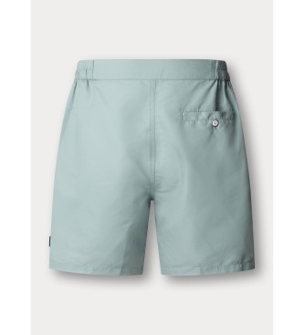 Hackett London Getailleerd effen zwempak groen