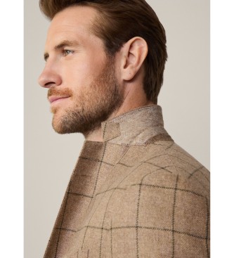 Hackett London Beige karierter Blazer