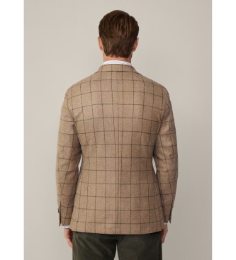 Hackett London Beige karierter Blazer