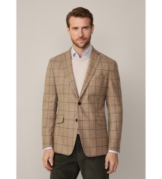 Hackett London Beige karierter Blazer