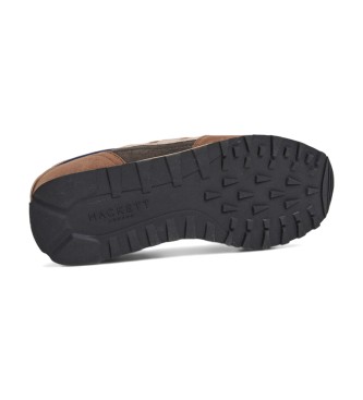 Hackett London Baskets en cuir Telfor Vibe marine, marron