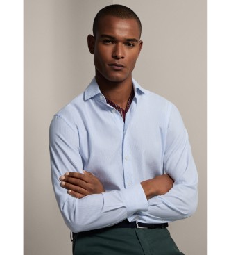 Hackett London Camicia a righe blu Tencel Mel