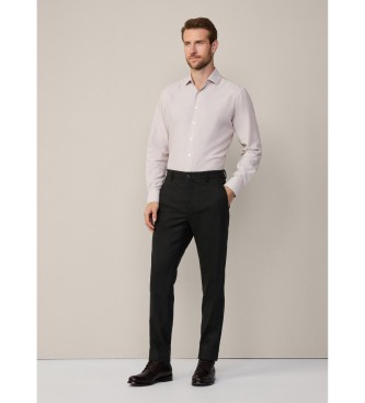 Hackett London Koszula Tencel Mel Stripe w kolorze beżowym