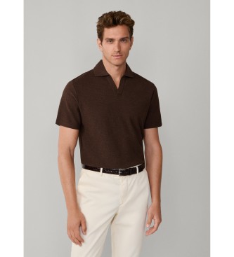 Hackett London Polo Texture marron