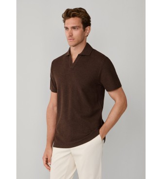 Hackett London Polo Texture marron