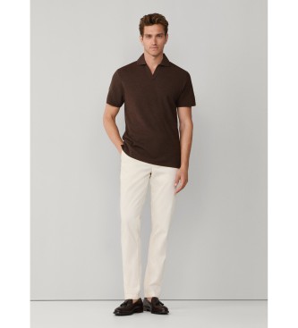 Hackett London Polo Texture marron