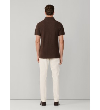 Hackett London Polo Texture marron