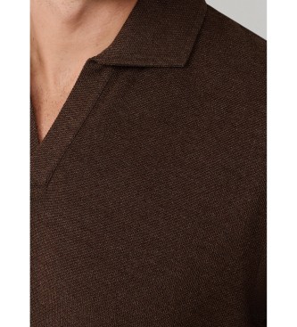 Hackett London Polo Texture marron