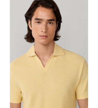 Hackett London Polo texturizado fit cl�sico amarillo