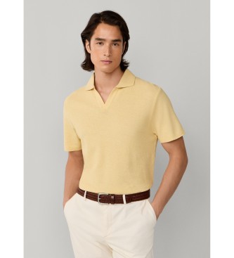 Hackett London Polo texturizado fit cl�sico amarillo