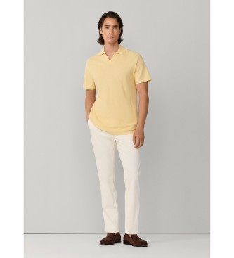 Hackett London Polo texturizado fit cl�sico amarillo