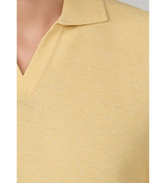 Hackett London Polo texturizado fit cl�sico amarillo