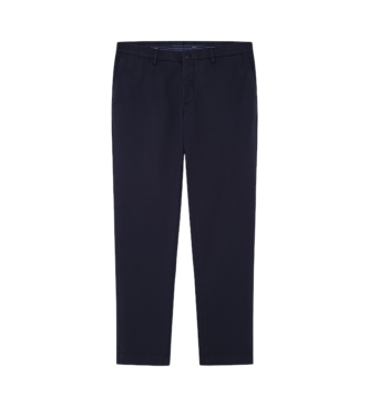 Hackett London Calas chino texturizadas em azul-marinho