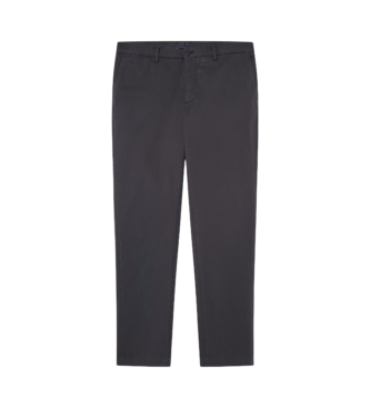 Hackett London Spodnie chino teksturowane zielone