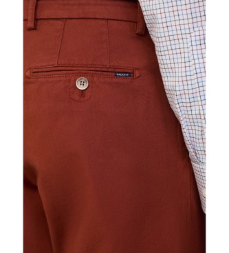 Hackett London Calas chino castanhas texturadas