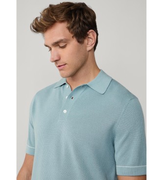Hackett London Plo de malha texturizada azul