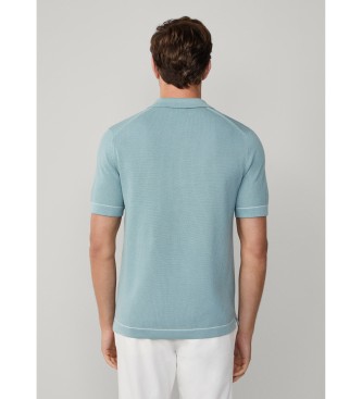 Hackett London Plo de malha texturizada azul