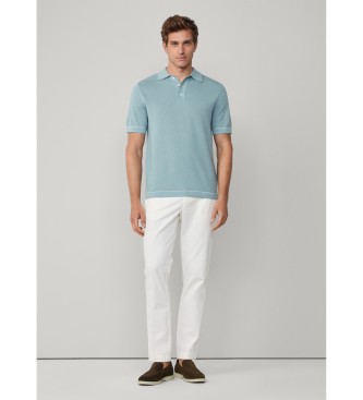 Hackett London Plo de malha texturizada azul