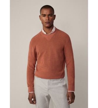 Hackett London Jersey Textured Knit naranja