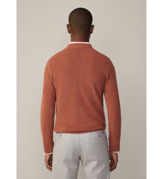 Hackett London Jersey Textured Knit naranja